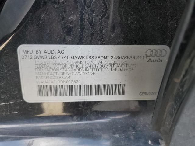 2013 Audi A4 VIN WAUAFAFL9DN013524 Copart auction photo, side damage thumbnail 12