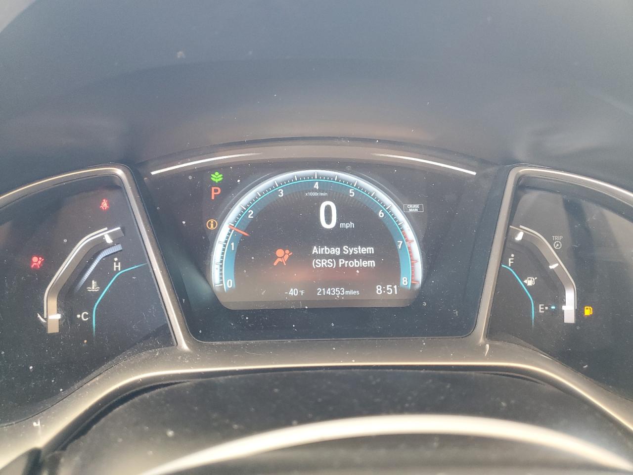 2016 Honda Civic VIN 2HGFC2F74GH575906 Copart auction photo, all over / front end damage thumbnail 9