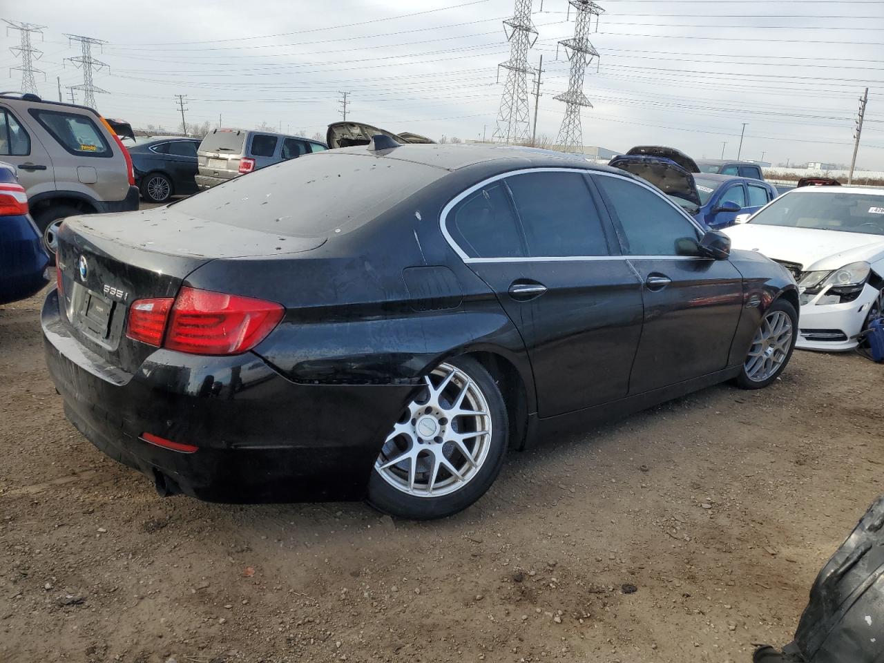 2013 BMW 5er VIN WBAFU7C55DDU74990 Copart auction photo, rear end damage thumbnail 3