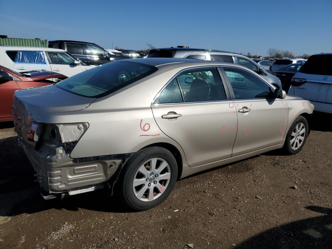 2007 Toyota Camry VIN 4T1BK46K67U503579 Copart auction photo, front end / rear end damage thumbnail 3