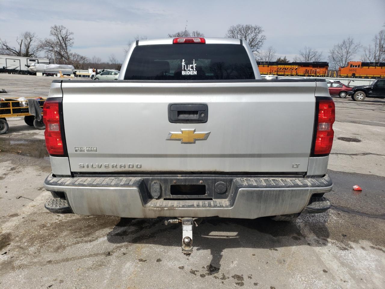 2014 Chevrolet Silverado VIN 3GCUKREC0EG418709 Copart auction photo, front end / hail damage thumbnail 6