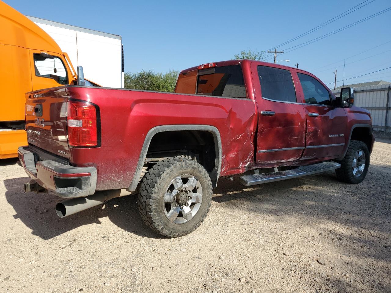 2018 GMC Sierra VIN 1GT42YEY6JF179782 Copart auction photo, side damage thumbnail 3
