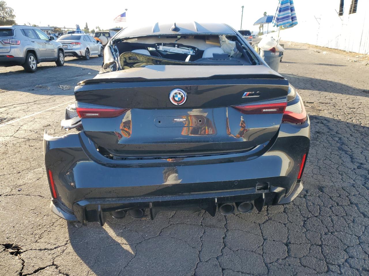 2023 BMW M4 VIN WBS33AZ09PCM29443 Copart auction photo, all over / undercarriage damage thumbnail 6