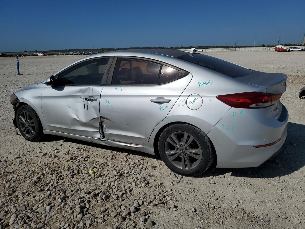 2017 Hyundai Elantra VIN KMHD84LF3HU106668 Copart auction photo, front end damage thumbnail 2