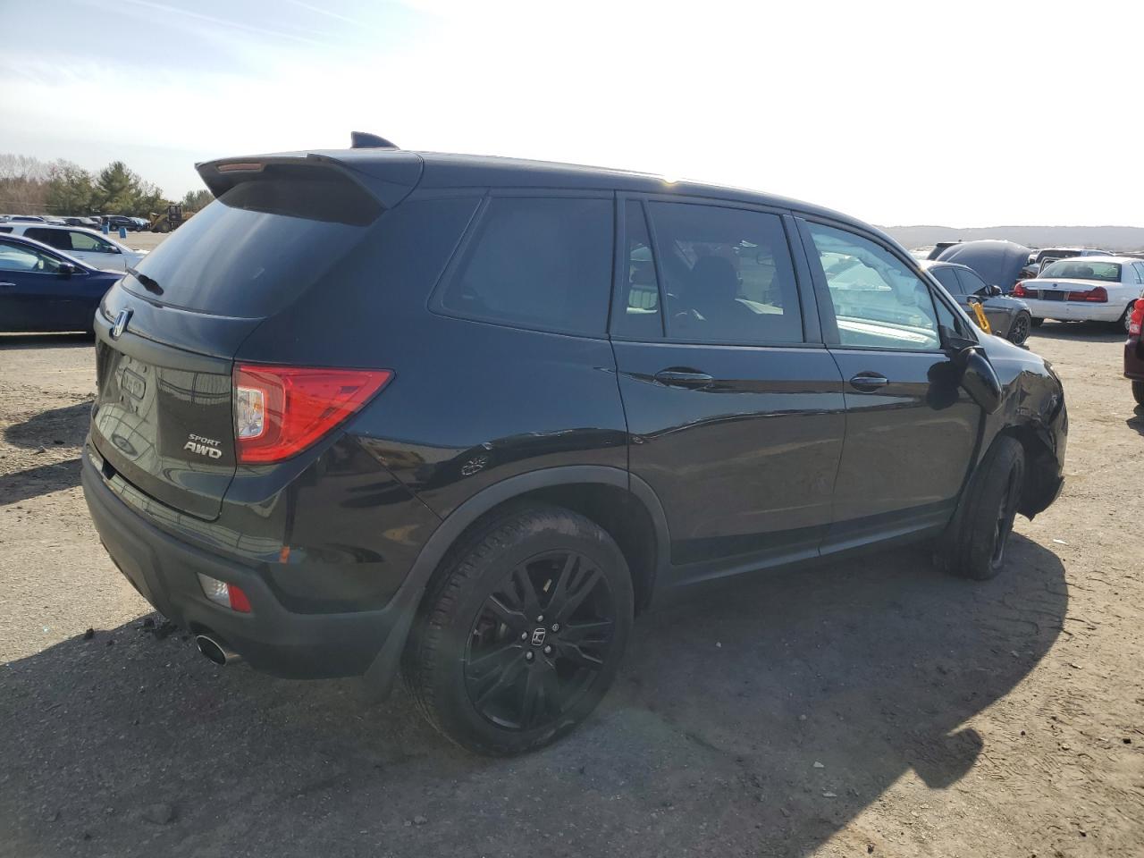 2020 Honda Passport VIN 5FNYF8H26LB016568 Copart auction photo, front end / side damage thumbnail 3