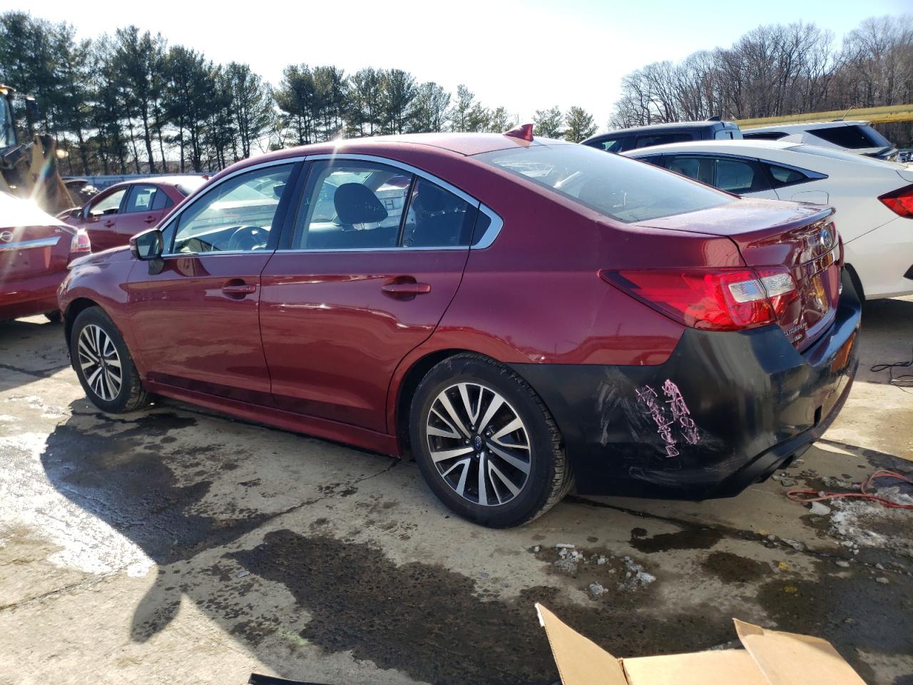 2018 Subaru Legacy VIN 4S3BNAF64J3043929 Copart auction photo, side / front end damage thumbnail 2