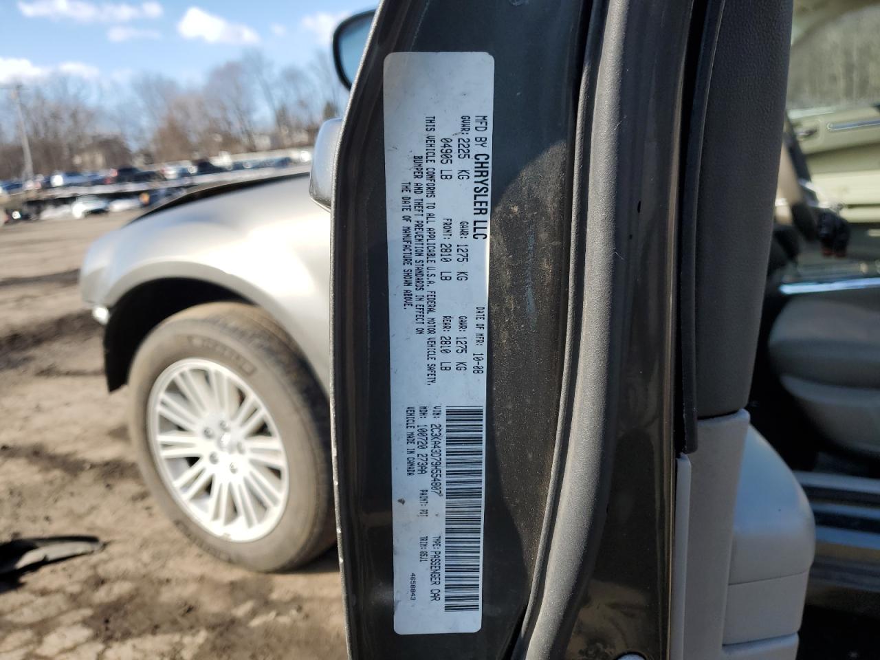 2009 Chrysler 300 VIN 2C3KA43D79H554807 Copart auction photo, front end / minor dent/scratches damage thumbnail 13
