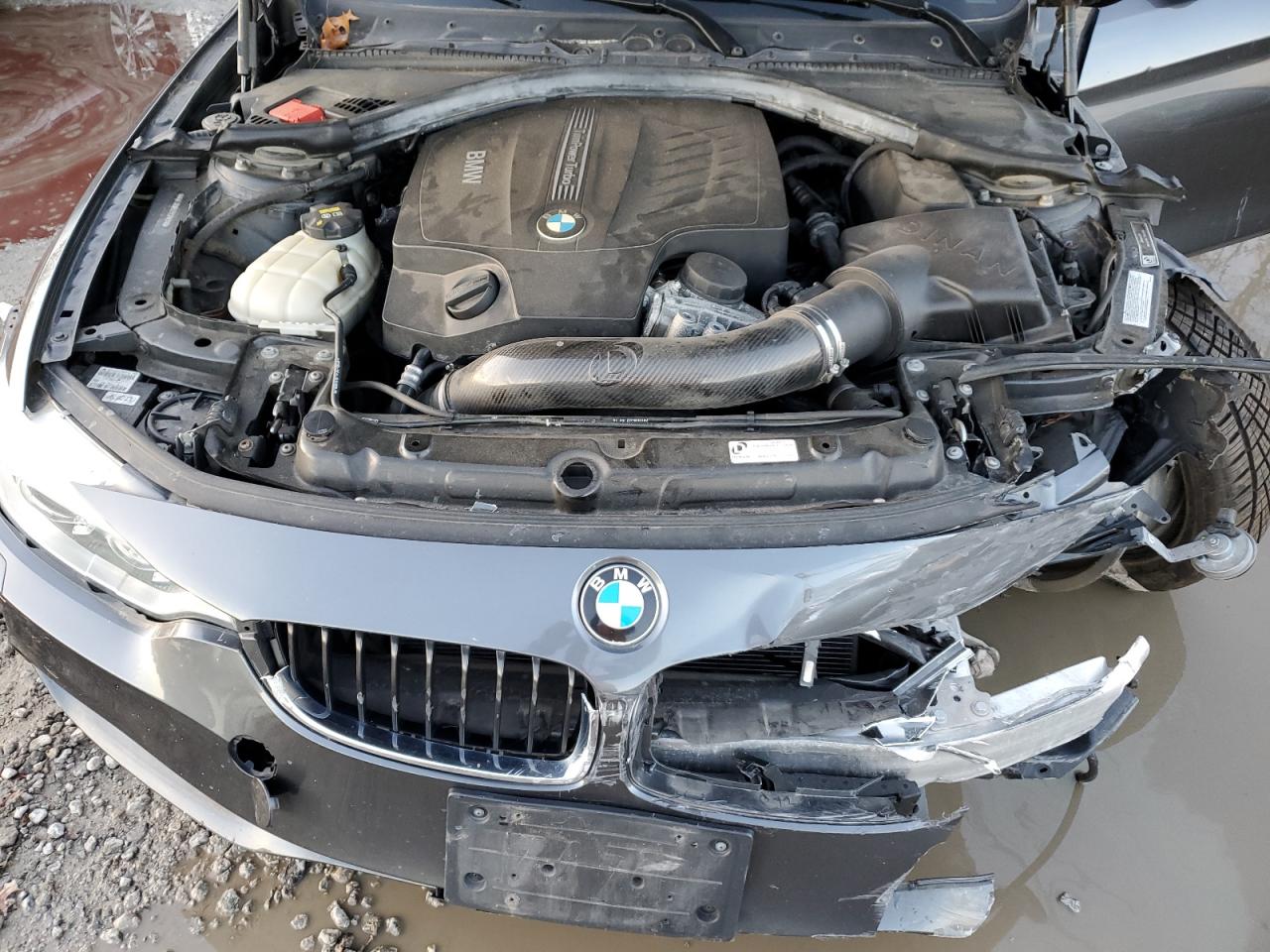 2015 BMW 4er VIN WBA3R5C59FK372311 Copart auction photo, front end damage thumbnail 11