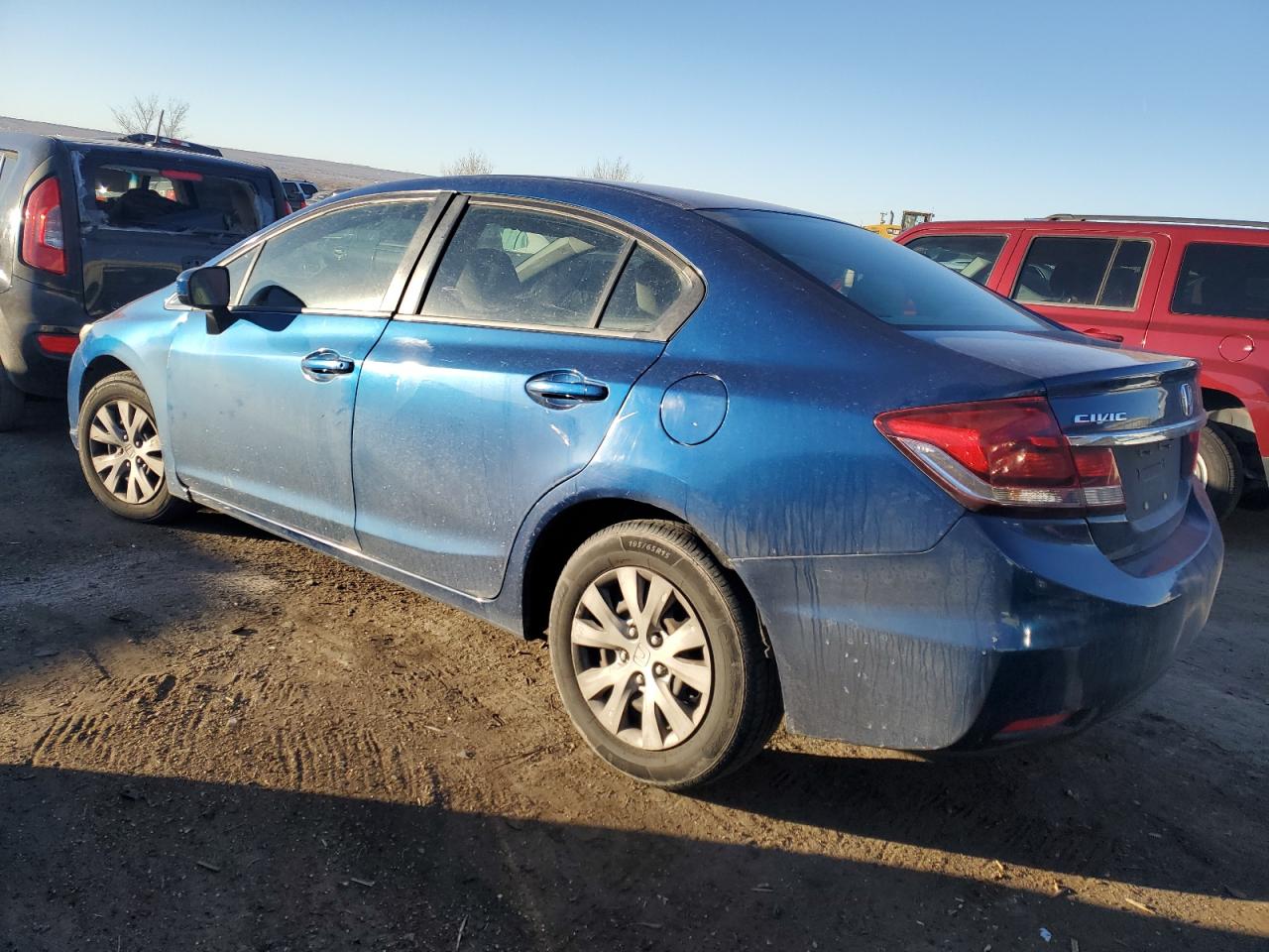 2015 Honda Civic VIN 2HGFB2F57FH529227 Copart auction photo, rear end damage thumbnail 2