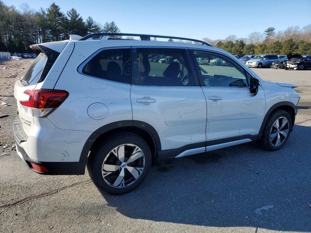 2020 Subaru Forester VIN JF2SKAXC7LH585188 Copart auction photo, front end / side damage thumbnail 3