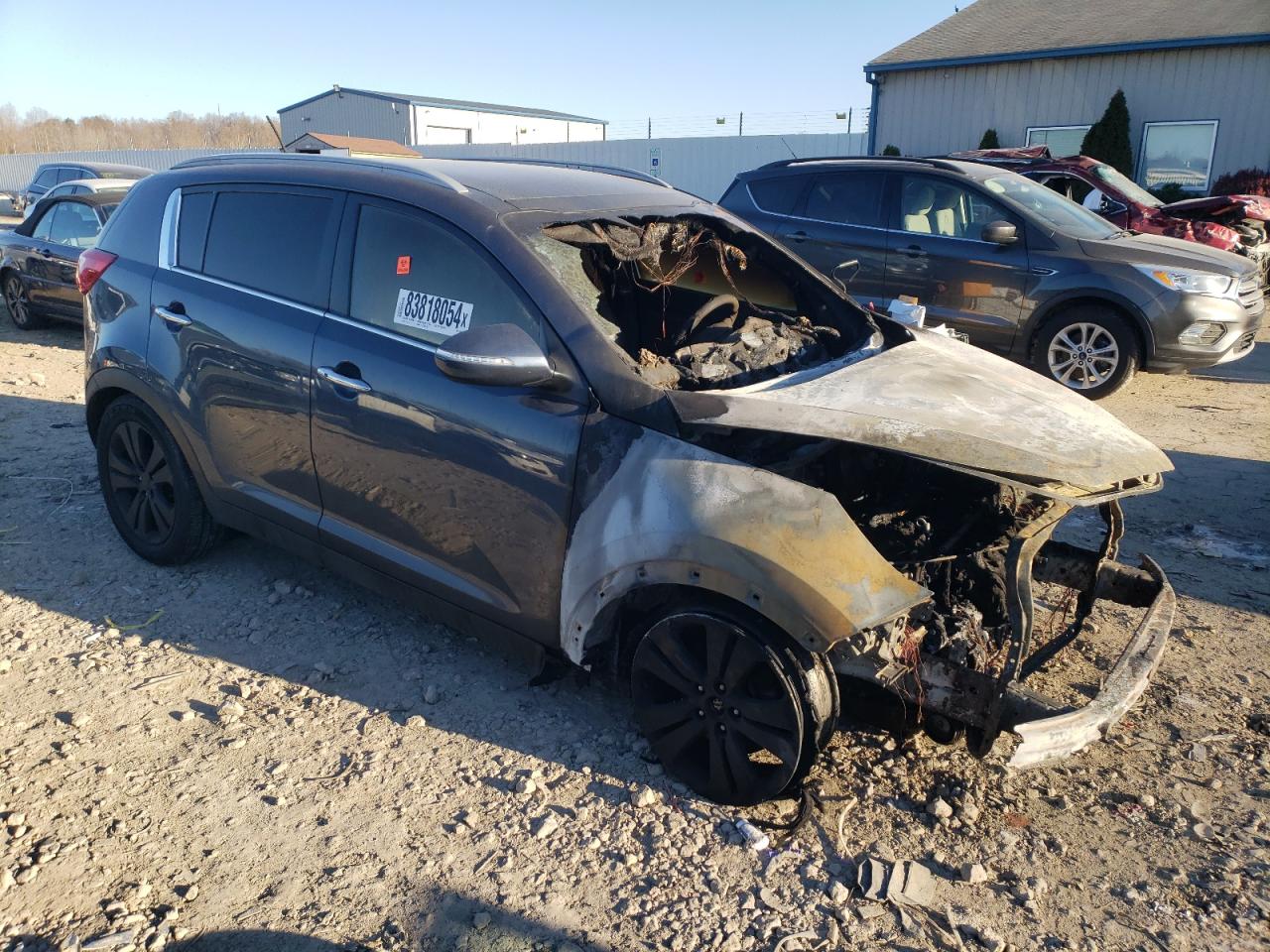 2013 KIA Sportage VIN KNDPCCA25D7449839 Copart auction photo, burn - engine / burn - interior damage thumbnail 4