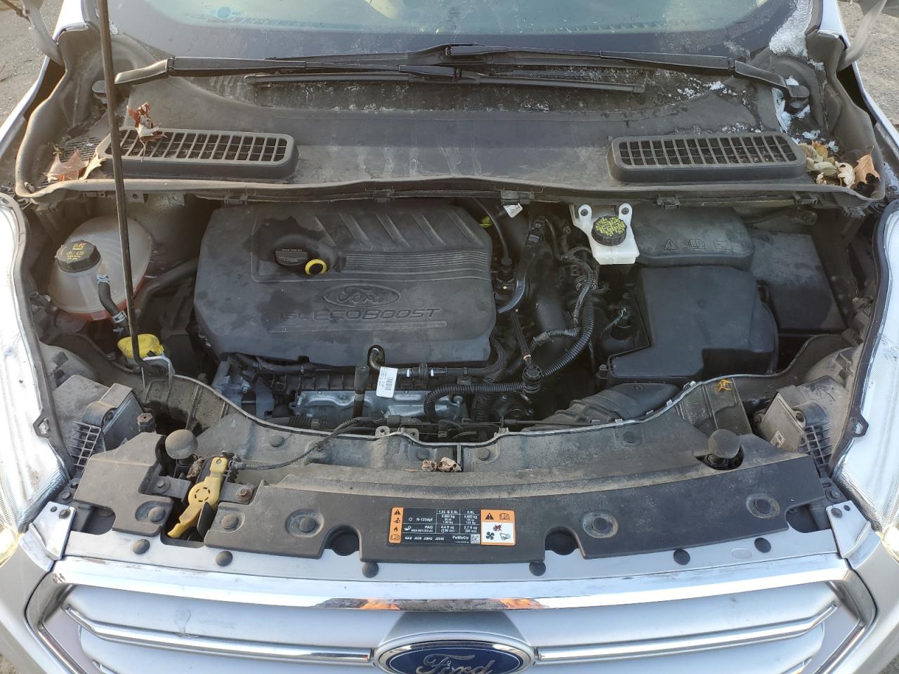 2017 Ford Escape VIN 1FMCU0JDXHUA90082 Copart auction photo, front end / side damage thumbnail 12