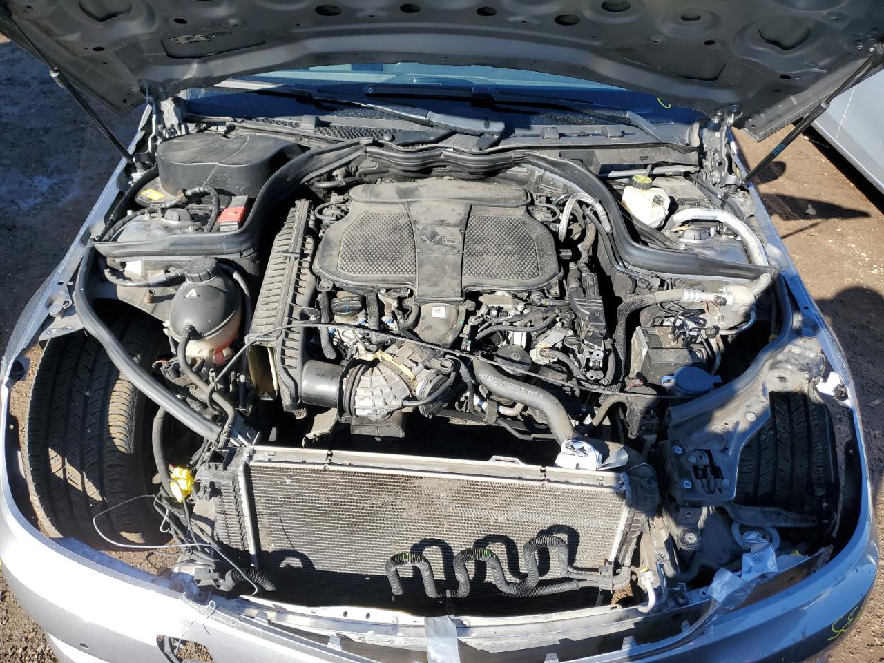 2015 Mercedes-Benz C-klasse VIN WDDGJ8JB3FG346821 Copart auction photo, front end / side damage thumbnail 11