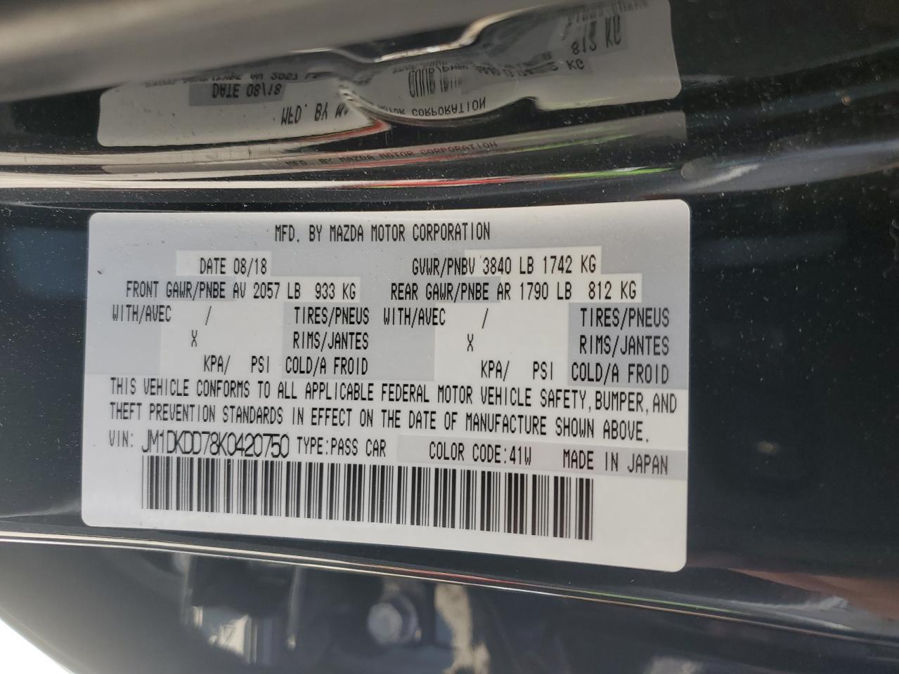 2019 Mazda CX-3 VIN JM1DKDD78K0420750 Copart auction photo, front end damage thumbnail 13
