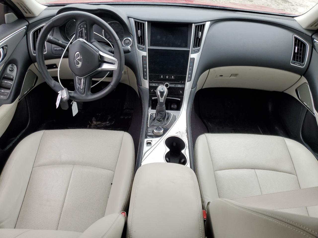 2021 Infiniti Q50 VIN JN1EV7BR7MM751108 Copart auction photo, top/roof damage thumbnail 8