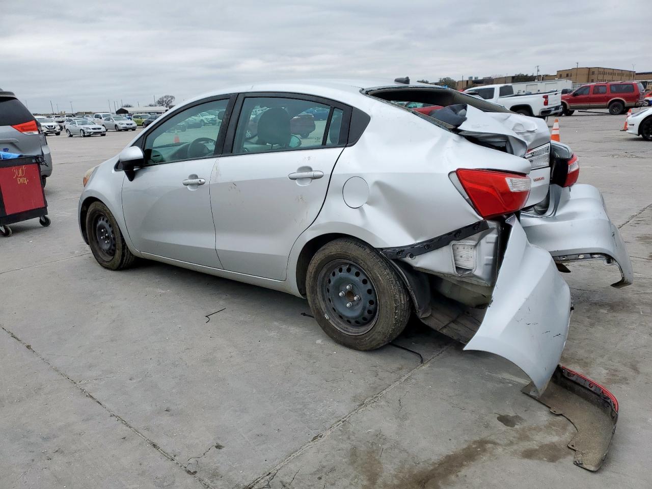 2017 KIA Rio VIN KNADM4A38H6070454 Copart auction photo, rear end / undercarriage damage thumbnail 2