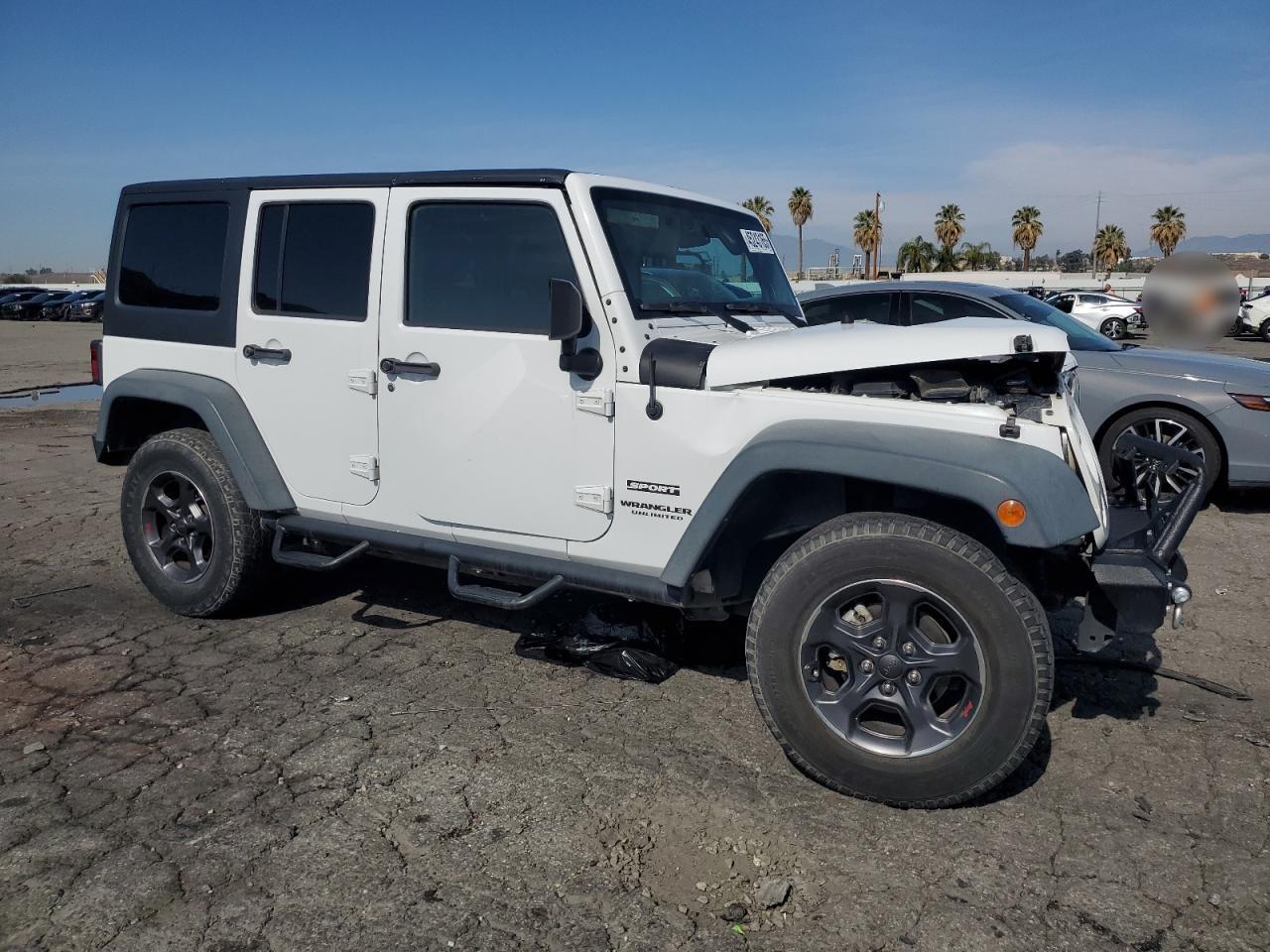 2016 Jeep Wrangler VIN 1C4HJWDG0GL339862 Copart auction photo, front end / side damage thumbnail 4