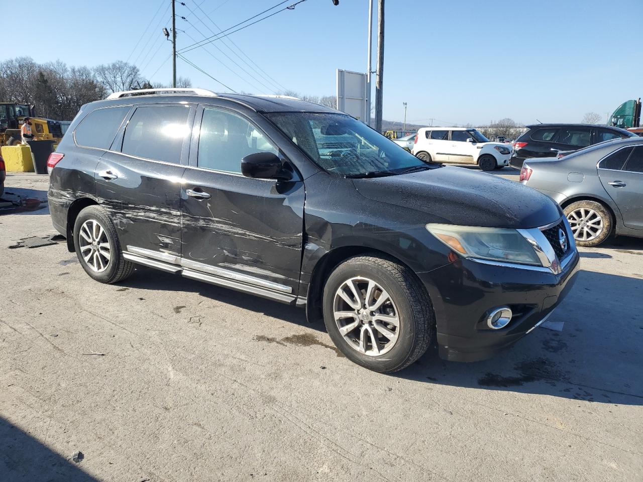 2015 Nissan Pathfinder VIN 5N1AR2MN4FC649184 Copart auction photo, all over damage thumbnail 4