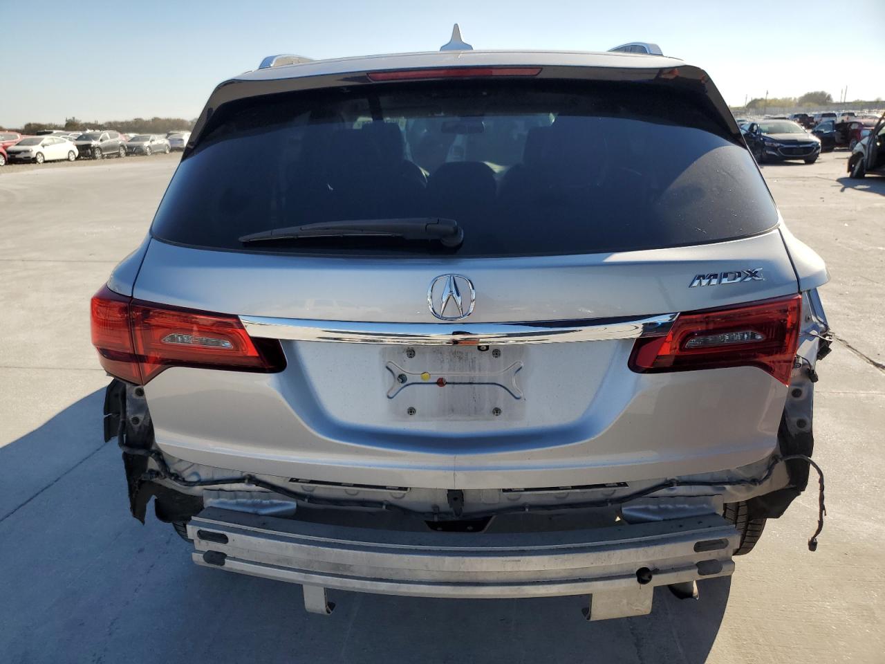 2015 Acura MDX VIN 5FRYD3H88FB014739 Copart auction photo, rear end damage thumbnail 6