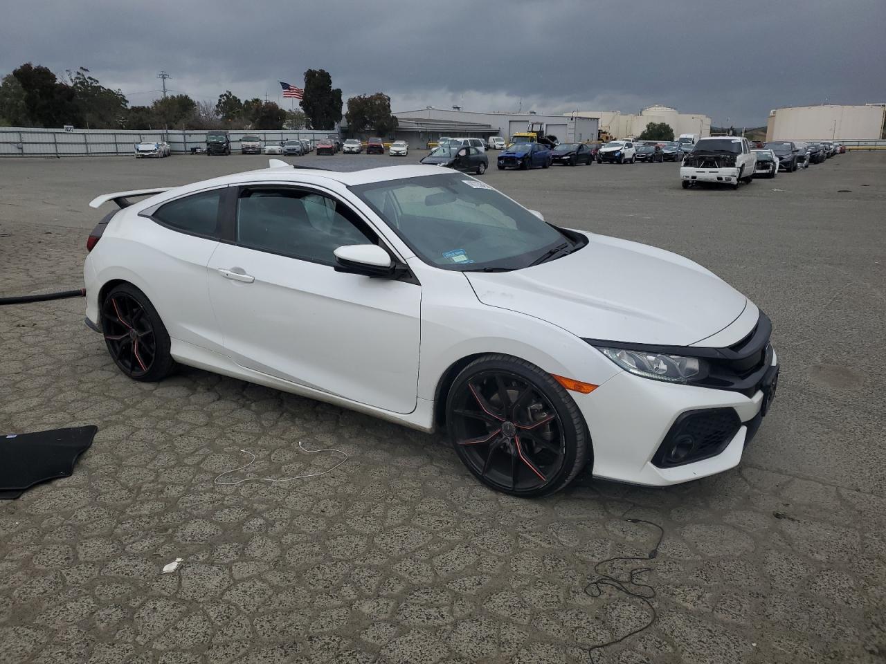 2017 Honda Civic VIN 2HGFC3A58HH753846 Copart auction photo, side / front end damage thumbnail 4
