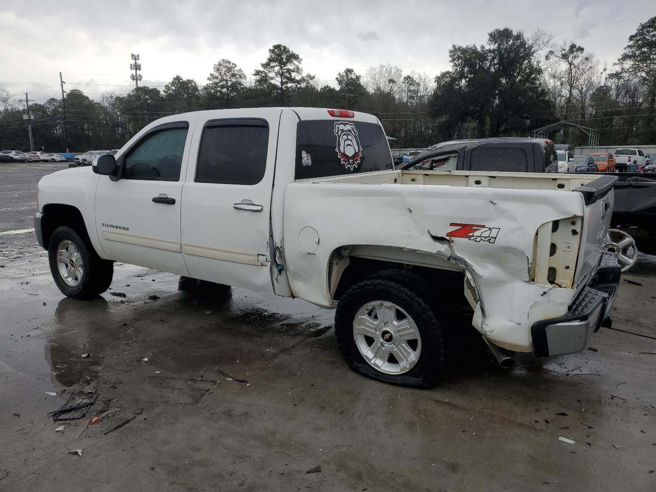 2012 Chevrolet Silverado VIN 3GCPKSE74CG215648 Copart auction photo, side / rear end damage thumbnail 2