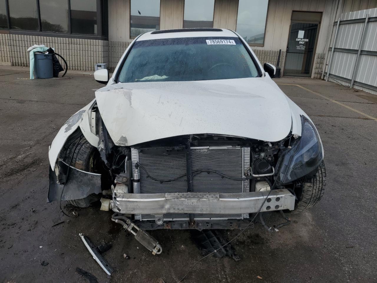 2013 Infiniti G VIN JN1CV6AR3DM761122 Copart auction photo, front end damage thumbnail 5