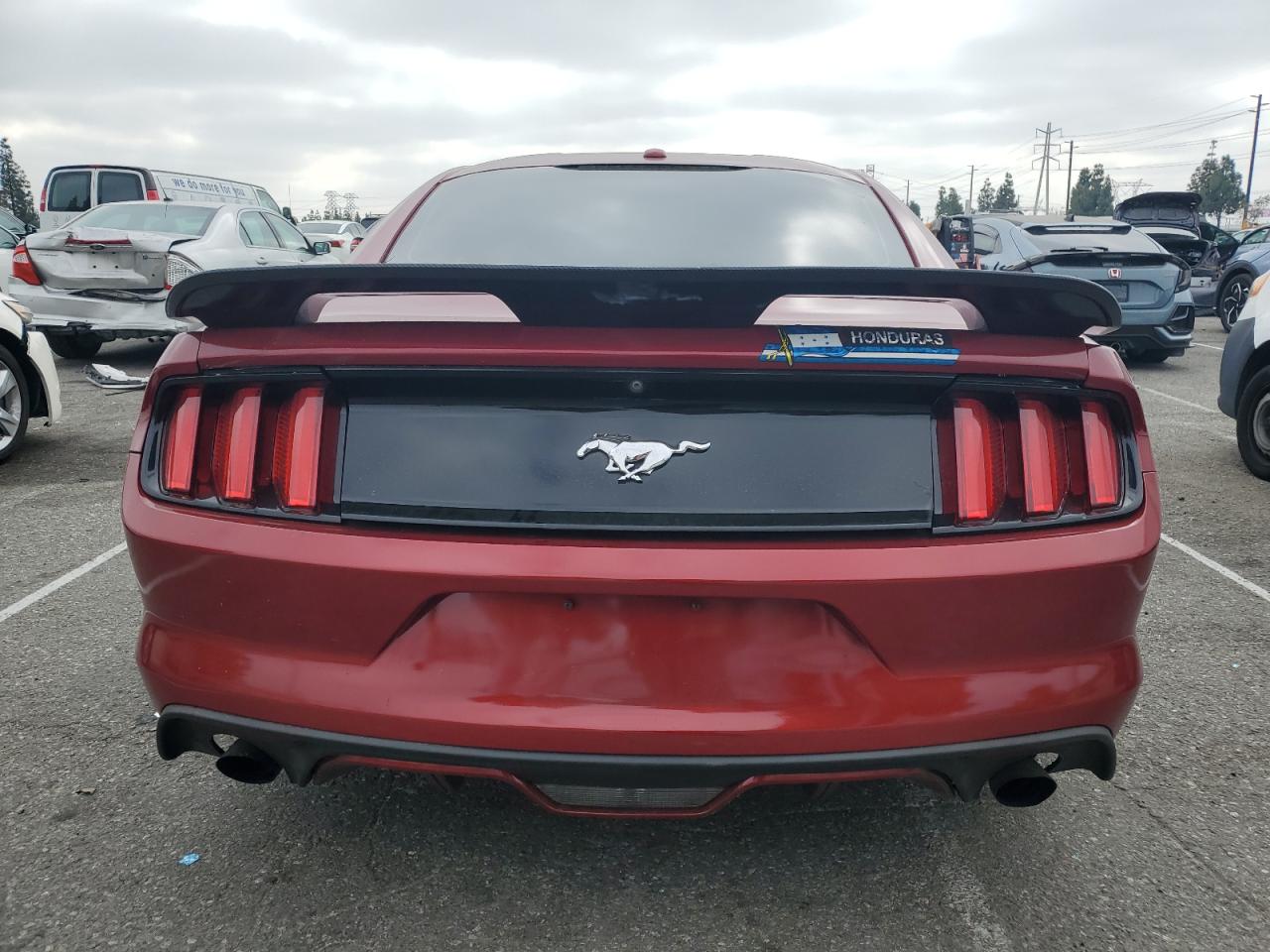 2015 Ford Mustang VIN 1FA6P8TH0F5339400 Copart auction photo, front end / side damage thumbnail 6
