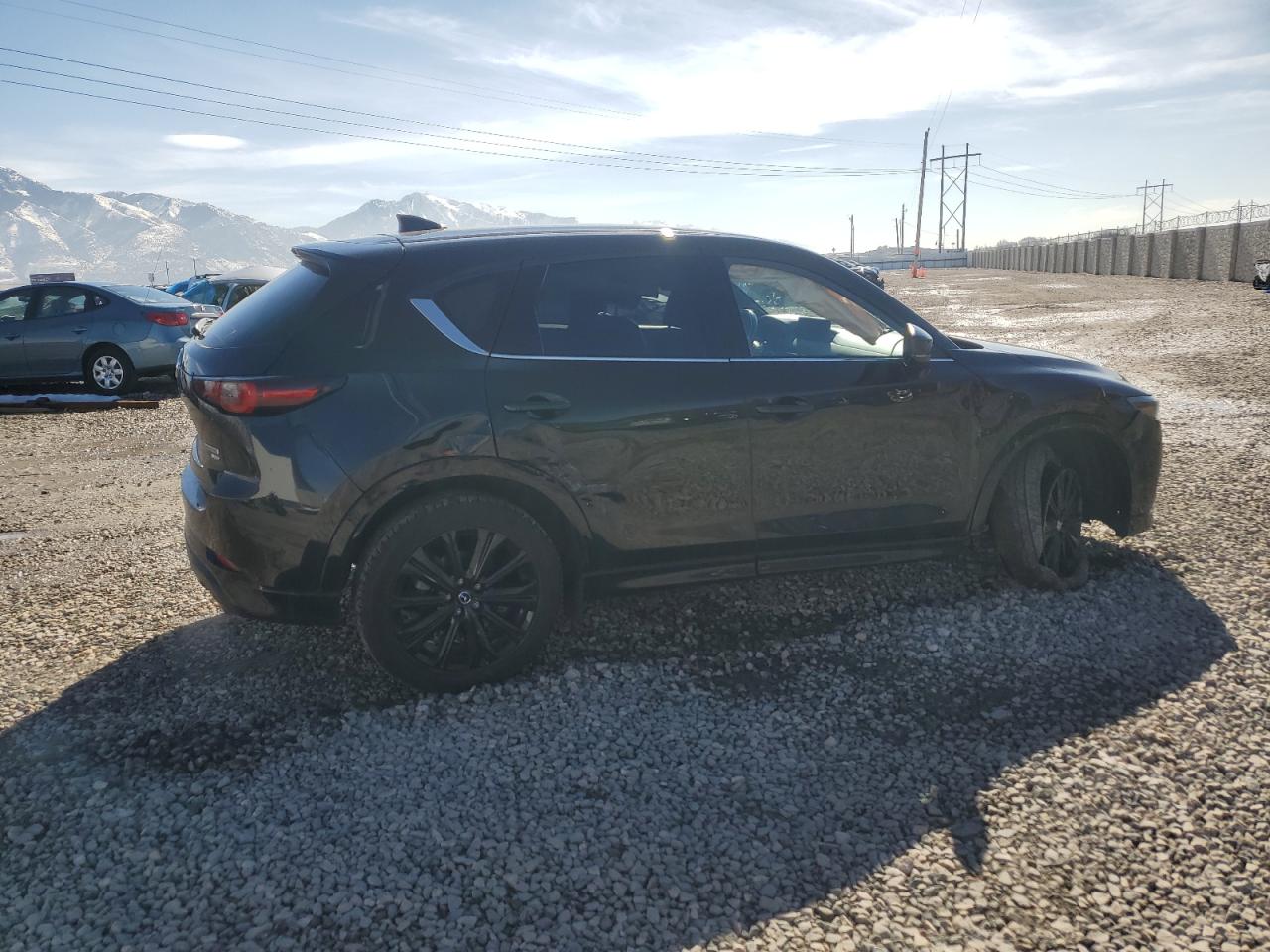 2023 Mazda CX-5 VIN JM3KFBAY0P0116758 Copart auction photo, side / front end damage thumbnail 3
