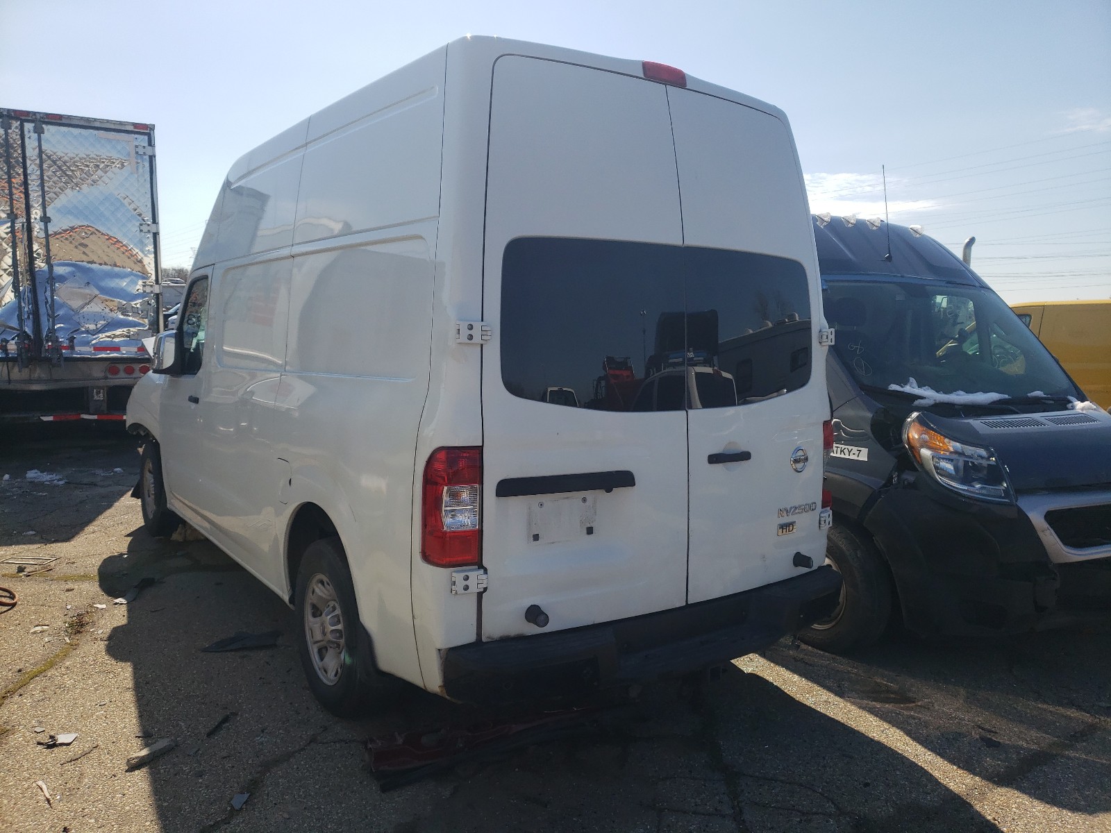 2014 Nissan NV VIN 1N6AF0LYXEN106502 Copart auction photo, front end damage thumbnail 3