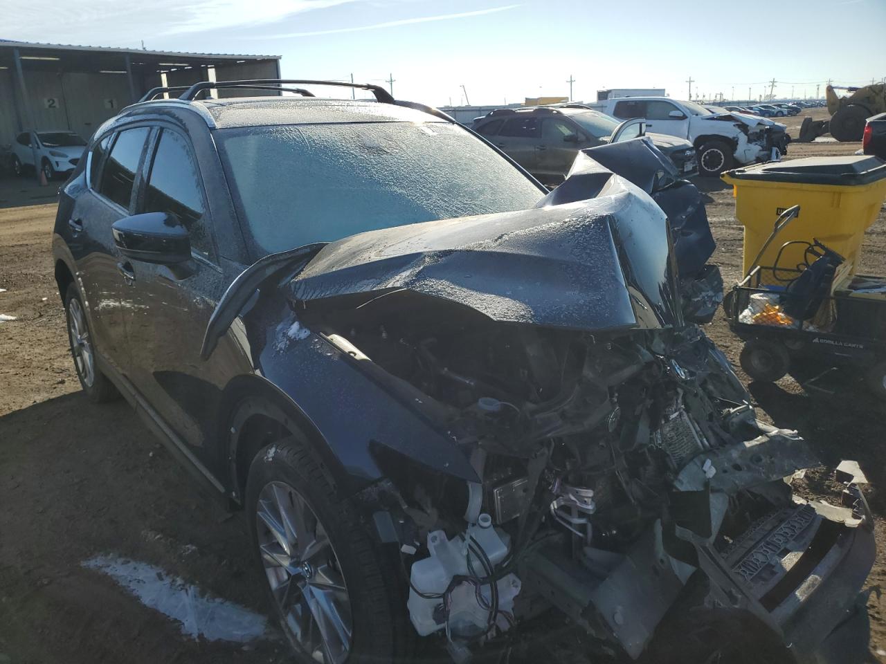 2021 Mazda CX-5 VIN JM3KFBDM1M0379877 Copart auction photo, front end damage thumbnail 4