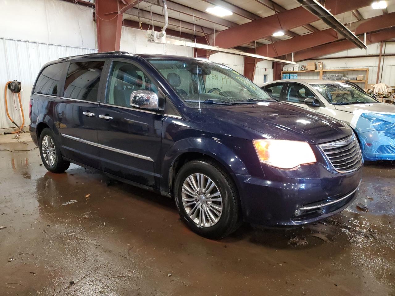 2013 Chrysler Town & Country VIN 2C4RC1CG0DR684735 Copart auction photo, side / front end damage thumbnail 4
