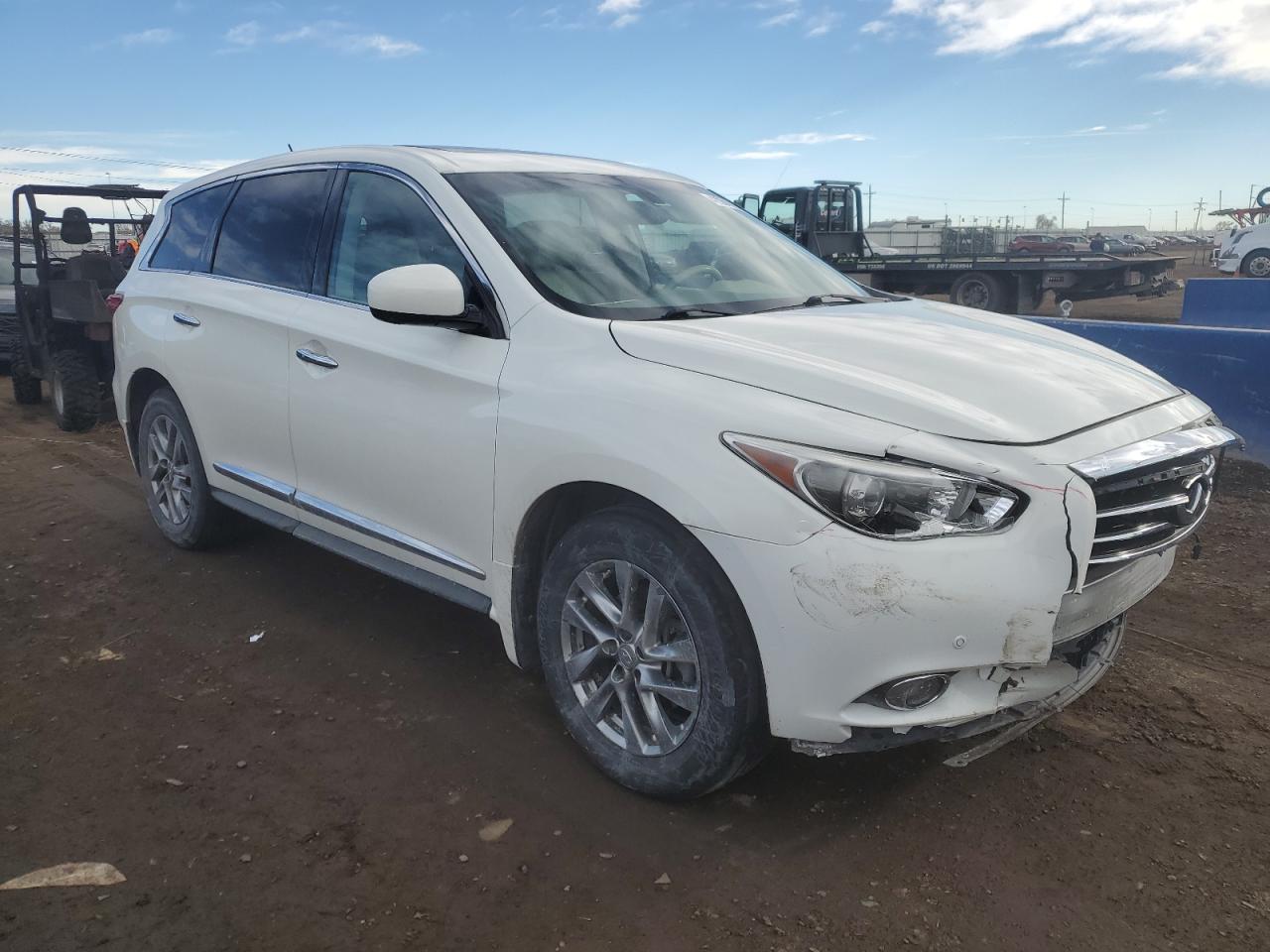 2013 Infiniti JX VIN 5N1AL0MM2DC310255 Copart auction photo, front end damage thumbnail 4