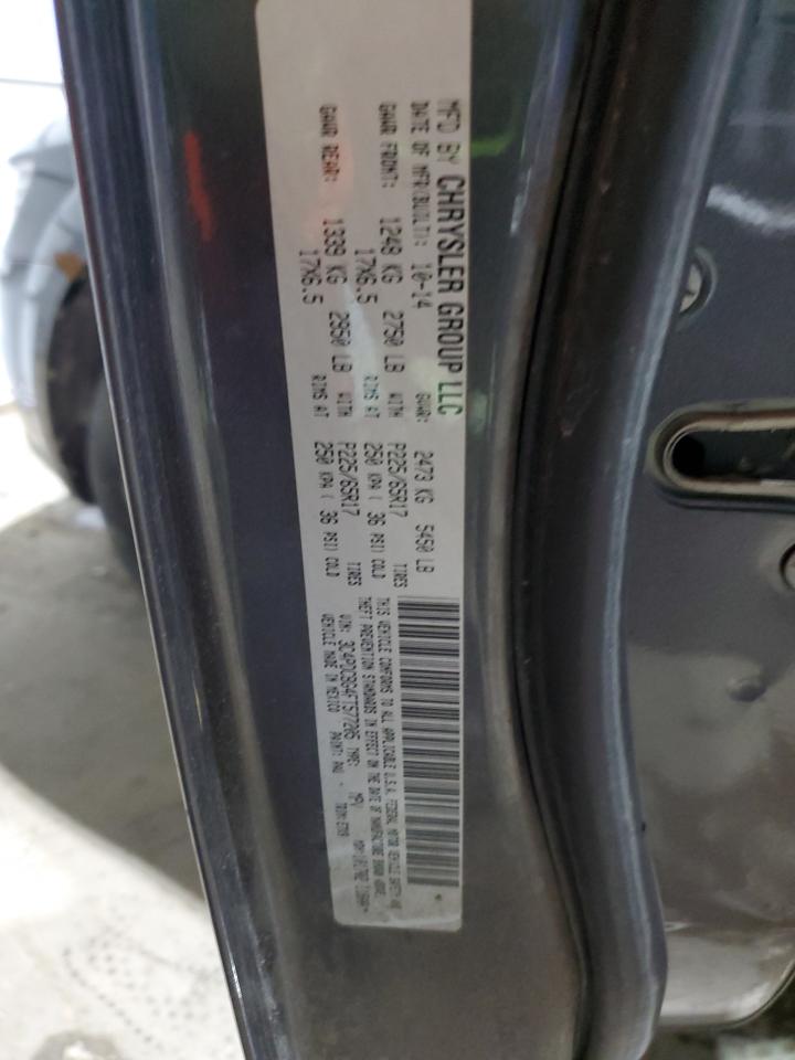2015 Dodge Journey VIN 3C4PDCBG4FT577205 Copart auction photo, front end damage thumbnail 13