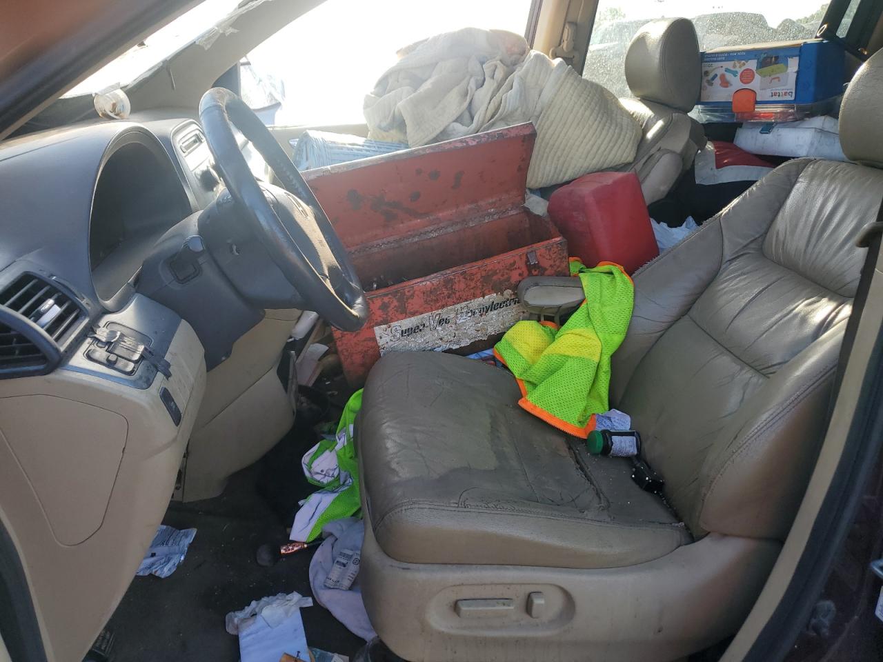 2008 Honda Odyssey VIN 5FNRL38738B414677 Copart auction photo, all over damage thumbnail 7
