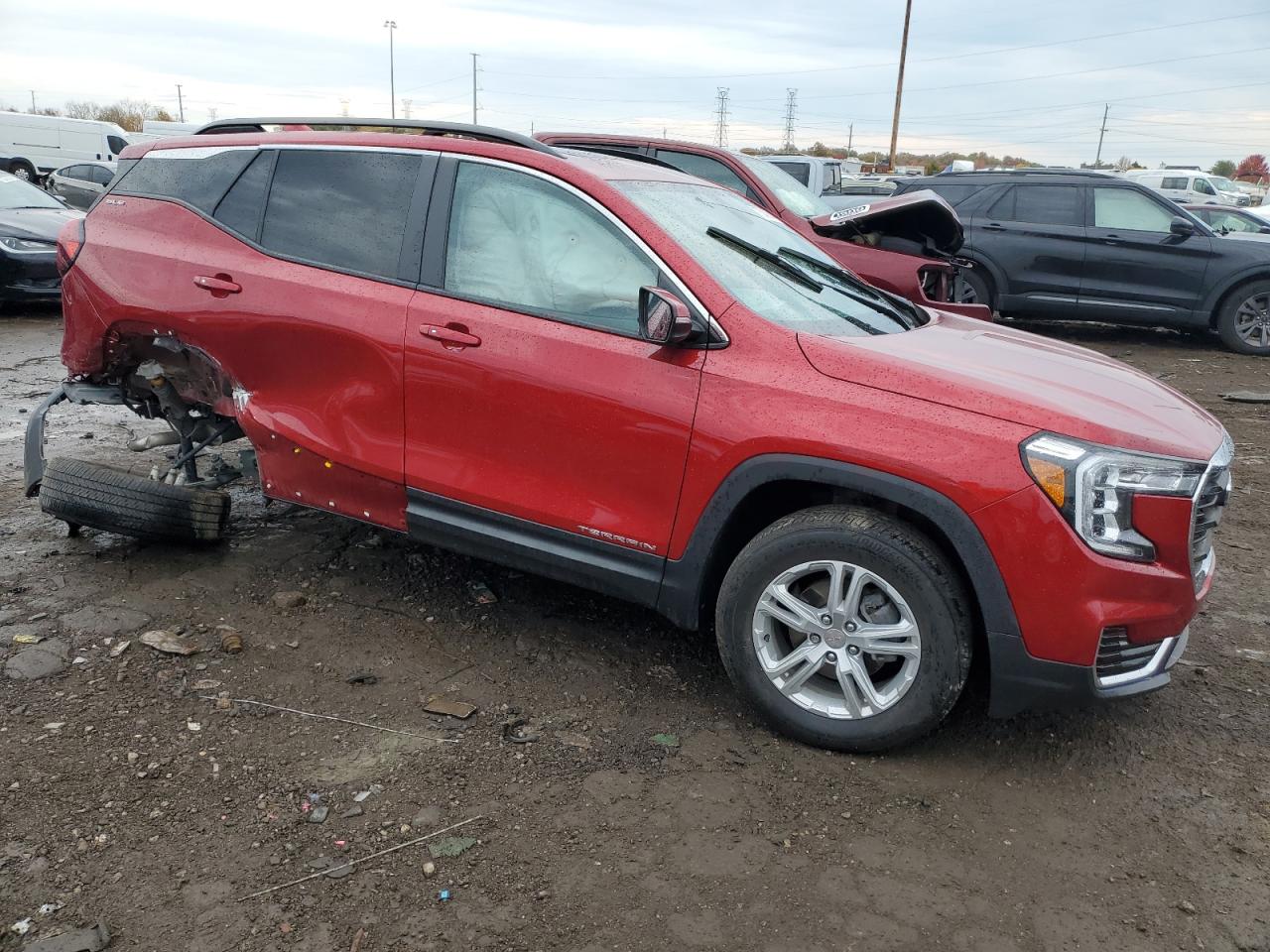 2022 GMC Terrain VIN 3GKALTEV3NL120598 Copart auction photo, rear end / side damage thumbnail 4