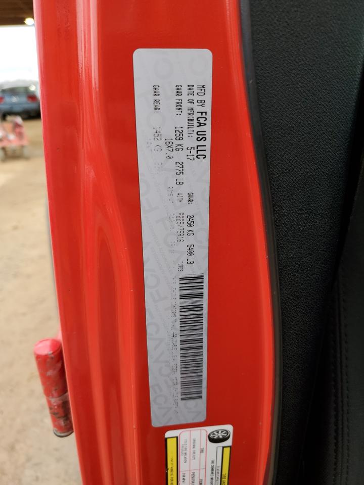 2017 Jeep Wrangler VIN 1C4BJWKG2HL658464 Copart auction photo, rear end damage thumbnail 14