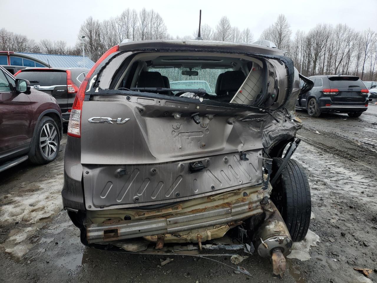 2012 Honda CR-V VIN 5J6RM4H74CL051700 Copart auction photo, rear end / side damage thumbnail 6