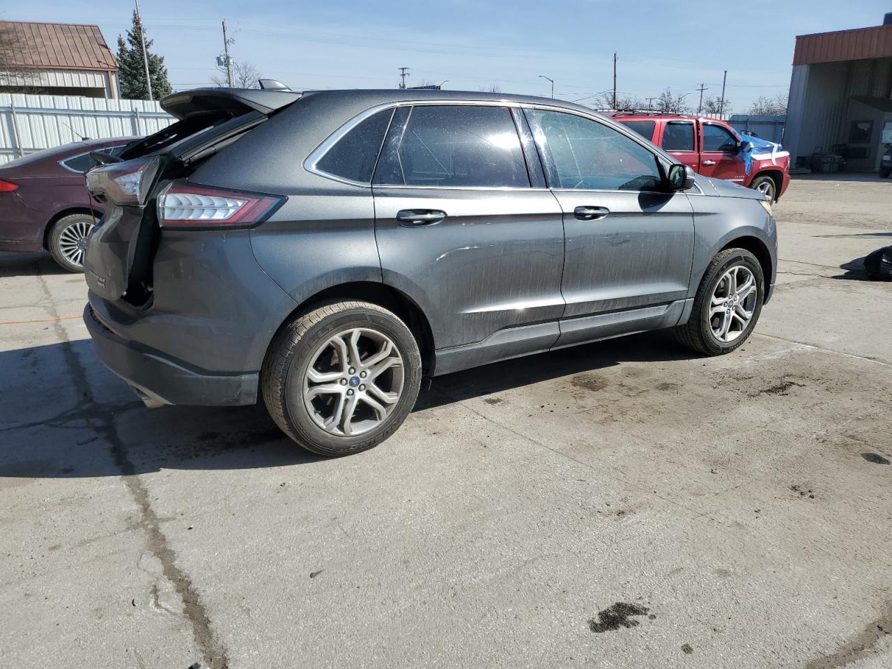 2017 Ford Edge VIN 2FMPK4K94HBB75207 Copart auction photo, rear end / side damage thumbnail 3