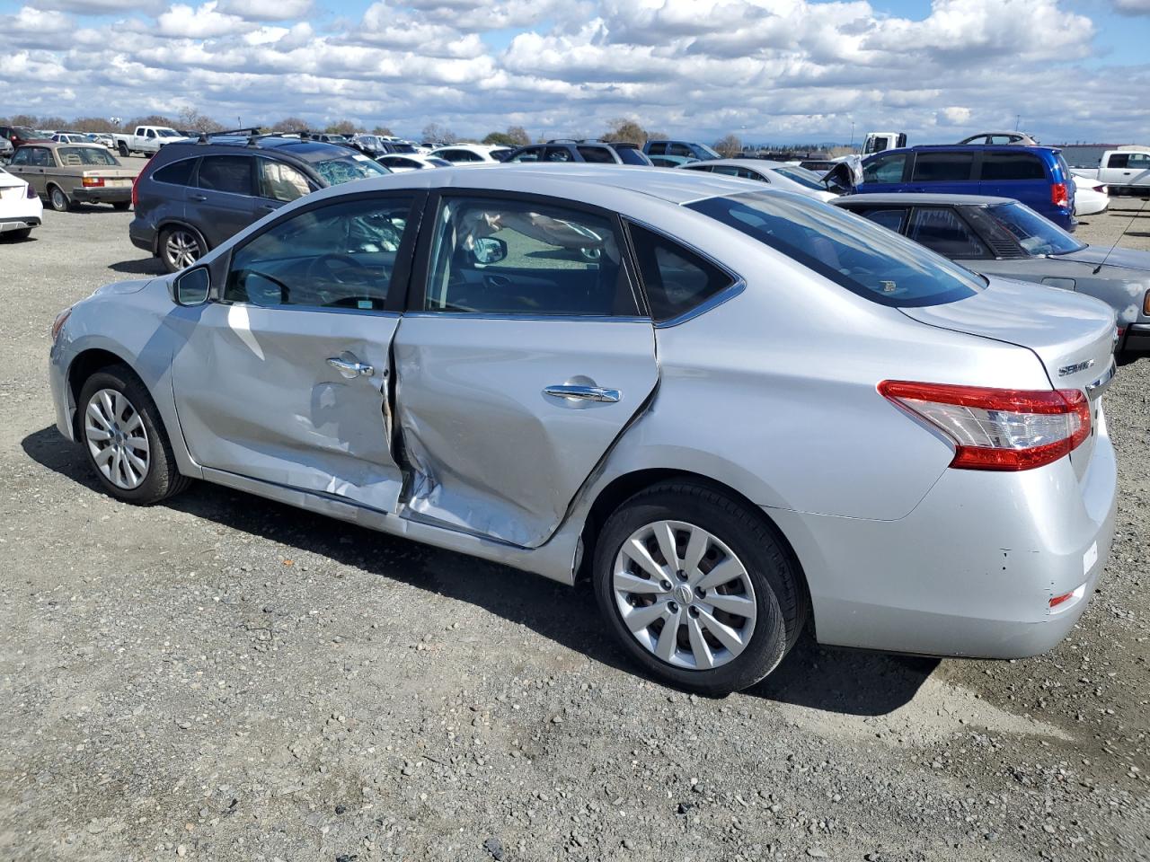 2014 Nissan Sentra VIN 1N4AB7AP9EN851197 Copart auction photo, side damage thumbnail 2