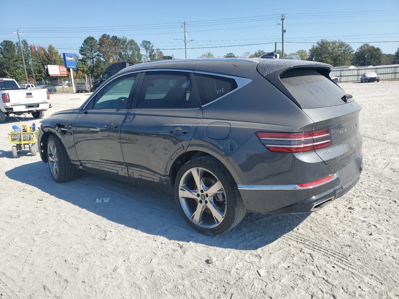 2023 Genesis Gv80 VIN KMUHBDSB0PU111862 Copart auction photo, all over damage thumbnail 2