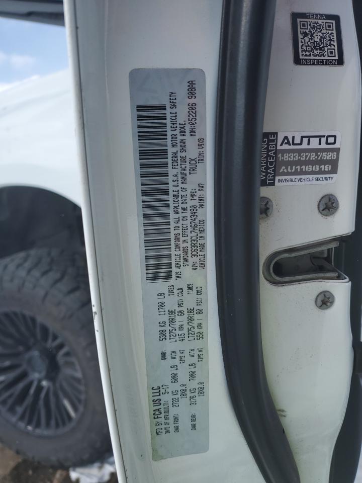2017 RAM 3500 VIN 3C63R3CL7HG743490 Copart auction photo, front end damage thumbnail 13