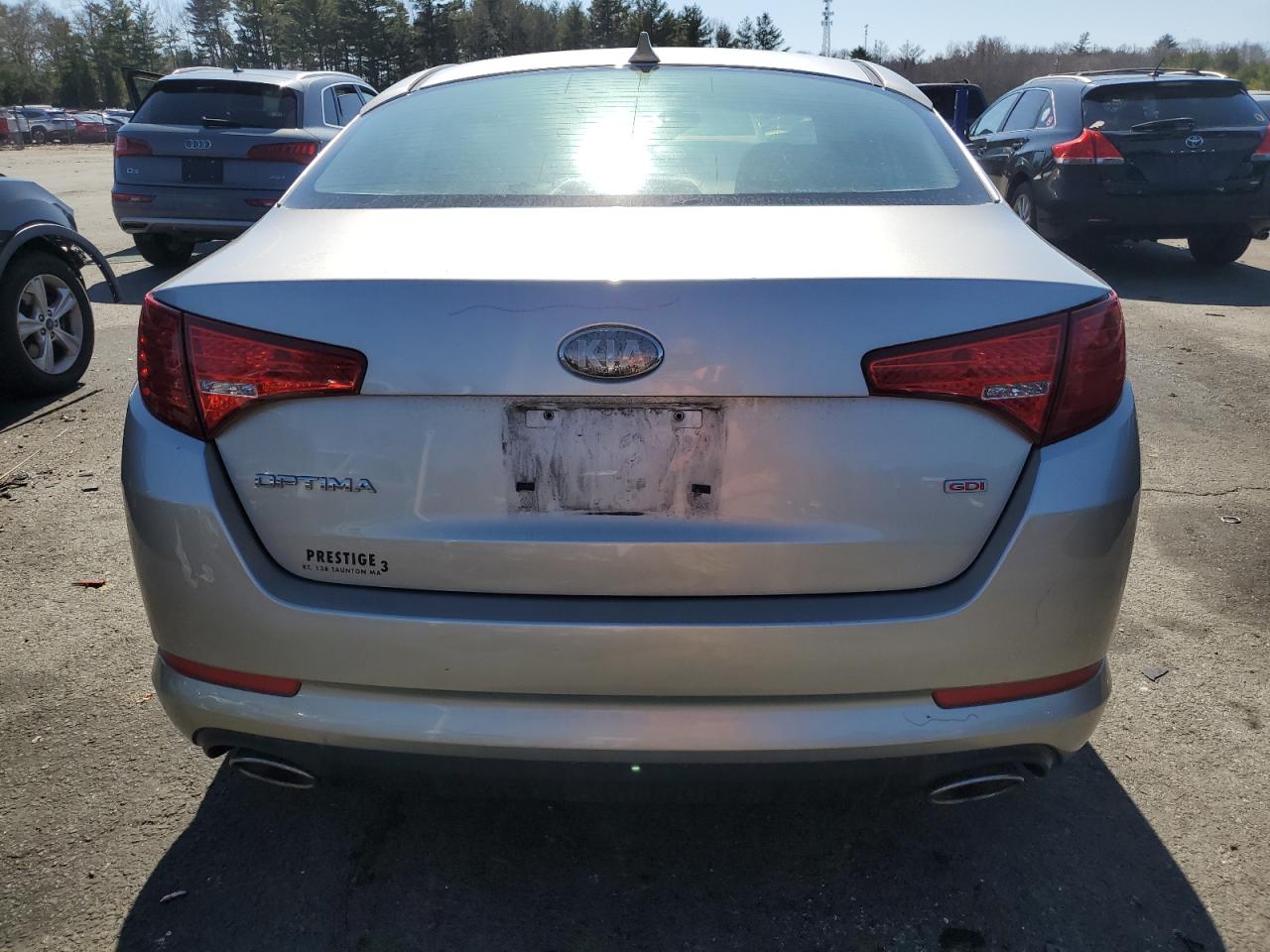 2013 KIA Optima VIN KNAGM4A74D5392296 Copart auction photo, front end / minor dent/scratches damage thumbnail 6