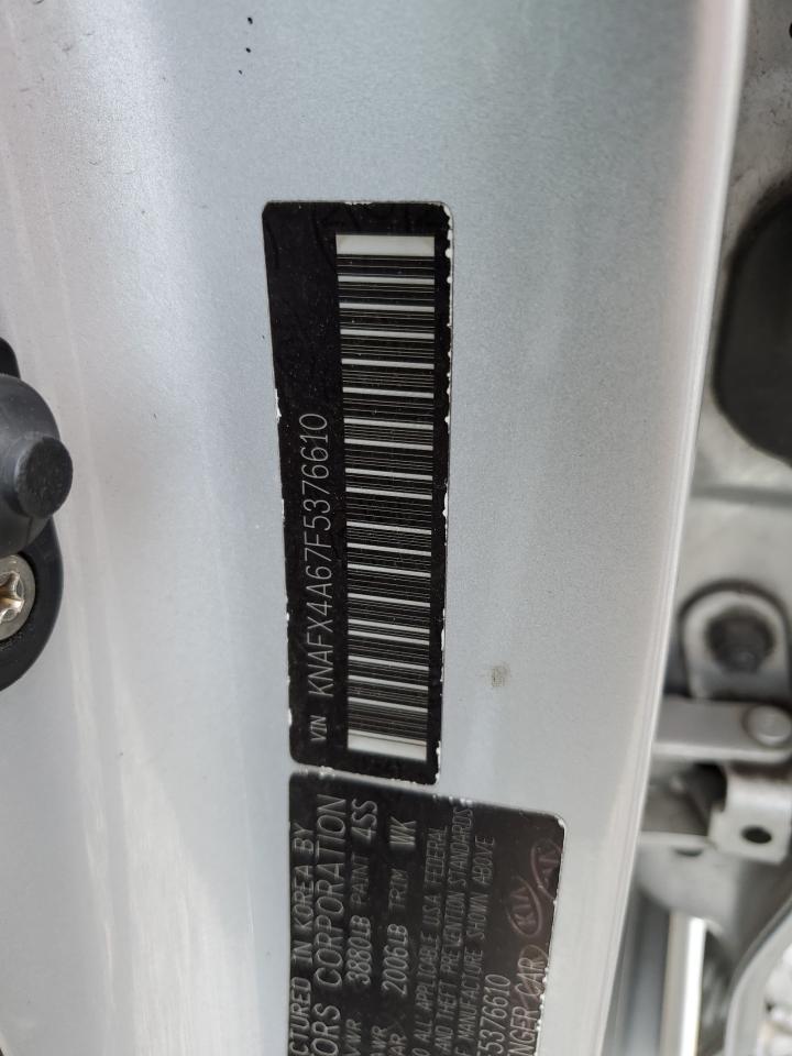 2015 KIA Forte VIN KNAFX4A67F5376610 Copart auction photo, front end damage thumbnail 13
