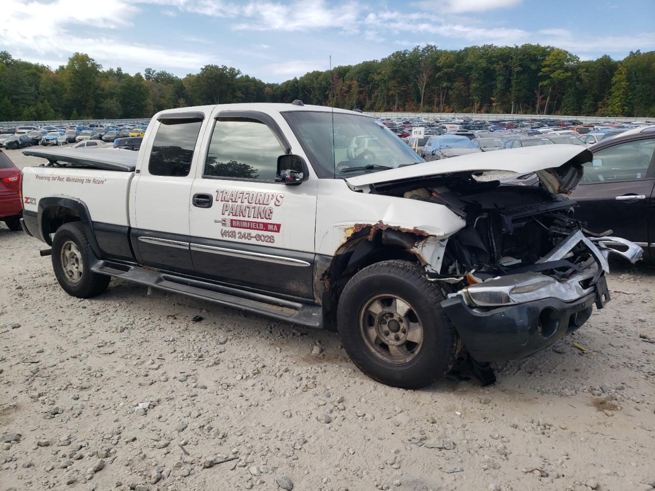 2004 GMC Sierra VIN 2GTEK19T441131185 Copart auction photo, front end / undercarriage damage thumbnail 4