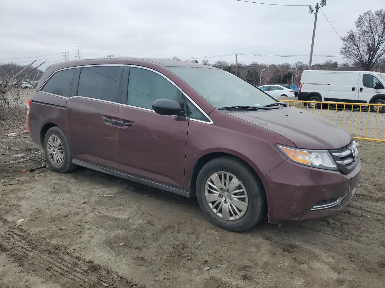 2016 Honda Odyssey VIN 5FNRL5H22GB036348 Copart auction photo, front end / side damage thumbnail 4