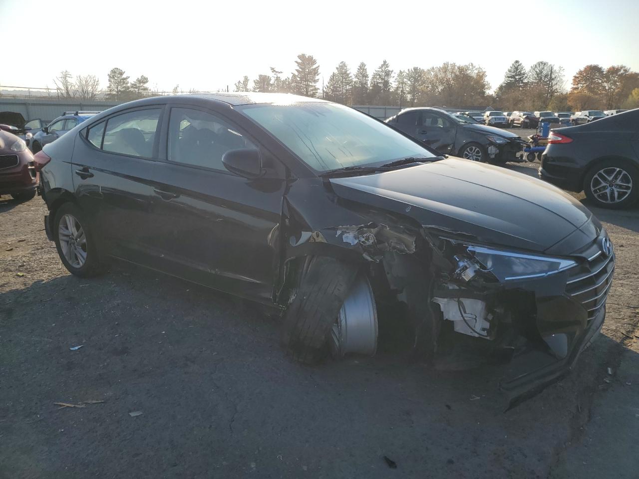 2020 Hyundai Elantra VIN 5NPD84LF4LH625865 Copart auction photo, front end / side damage thumbnail 4