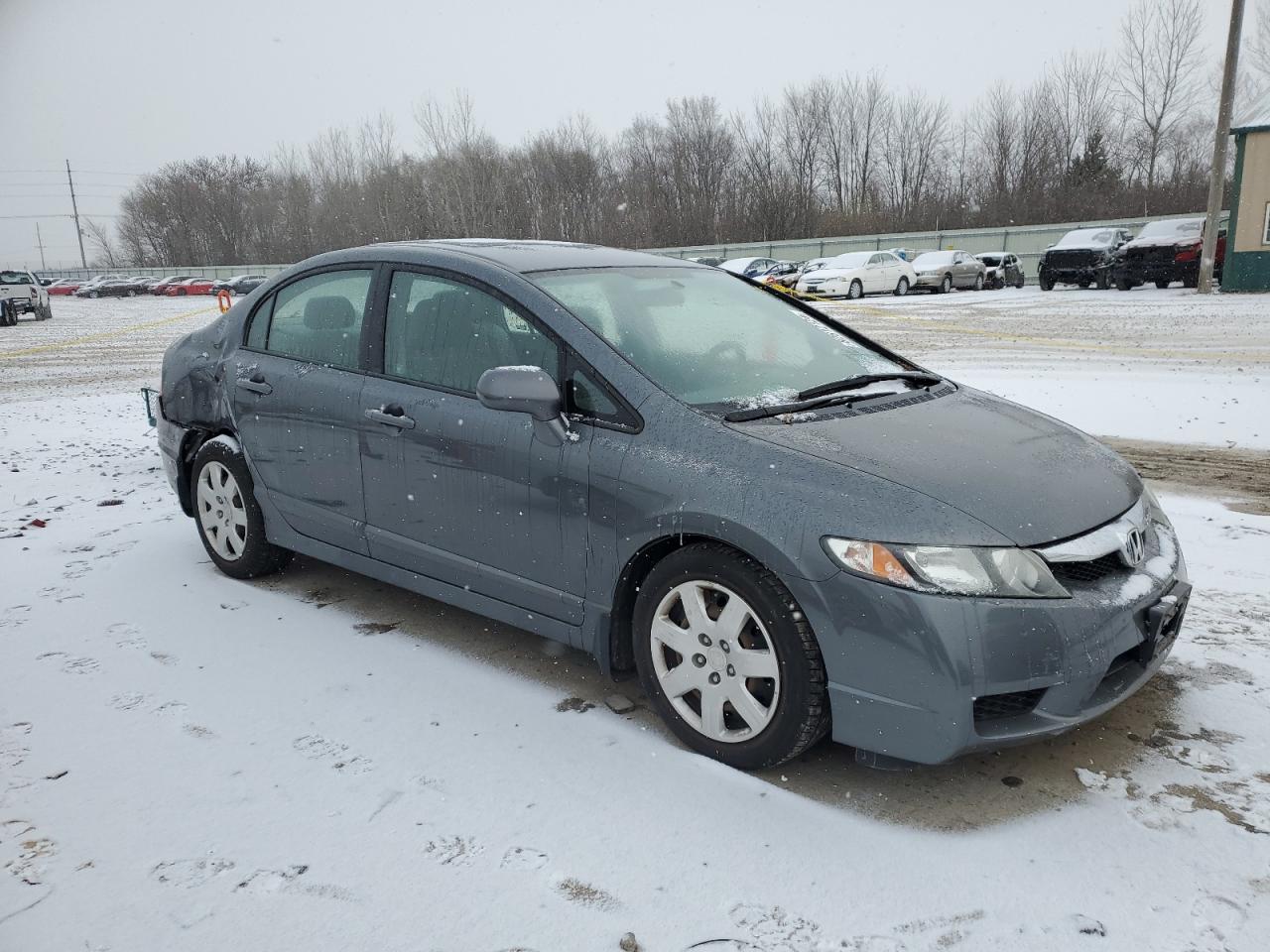 2009 Honda Civic VIN 19XFA16589E051606 Copart auction photo, side damage thumbnail 4