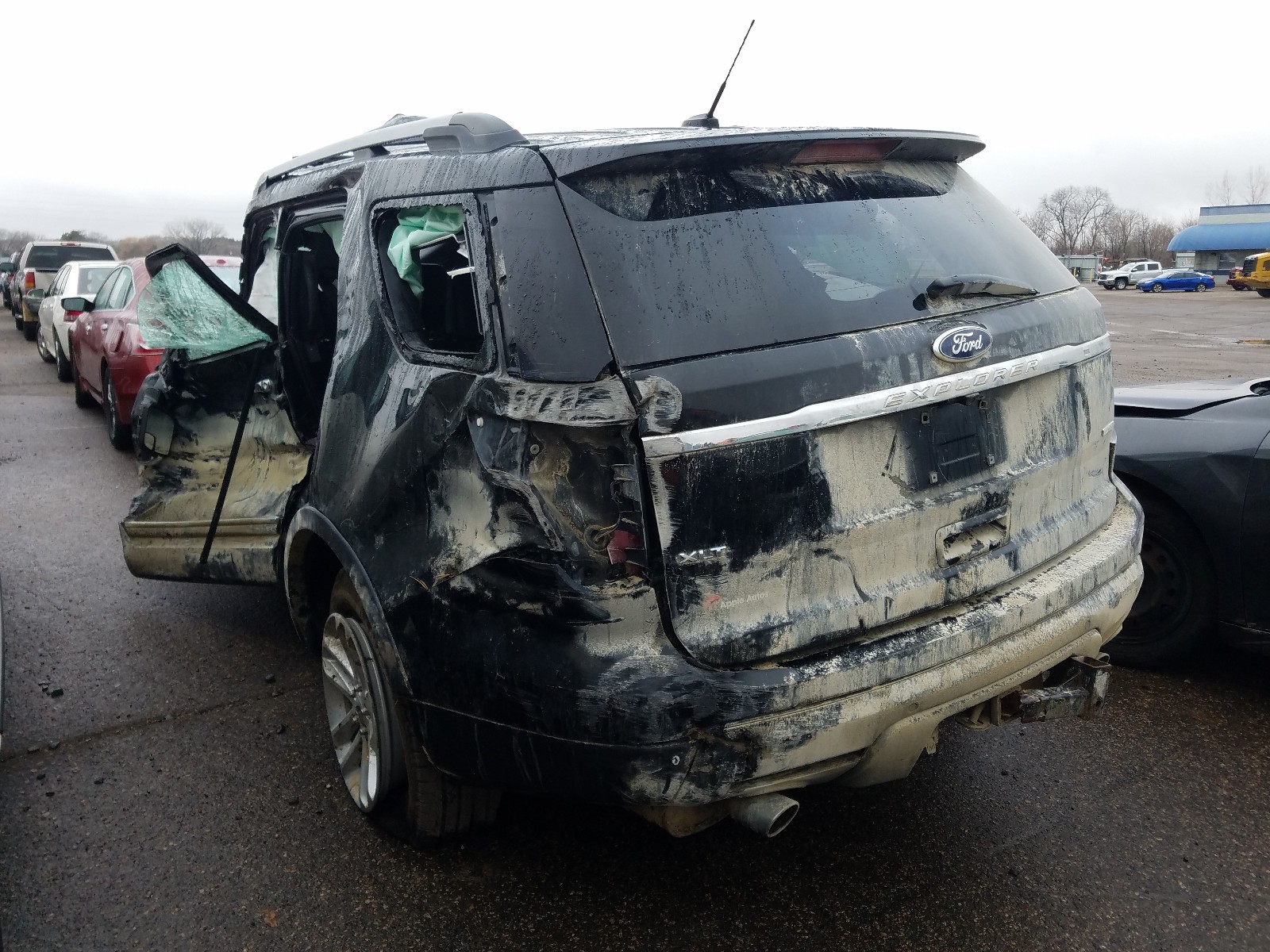 2014 Ford Explorer VIN 1FM5K8D84EGC41164 Copart auction photo, rollover damage thumbnail 3