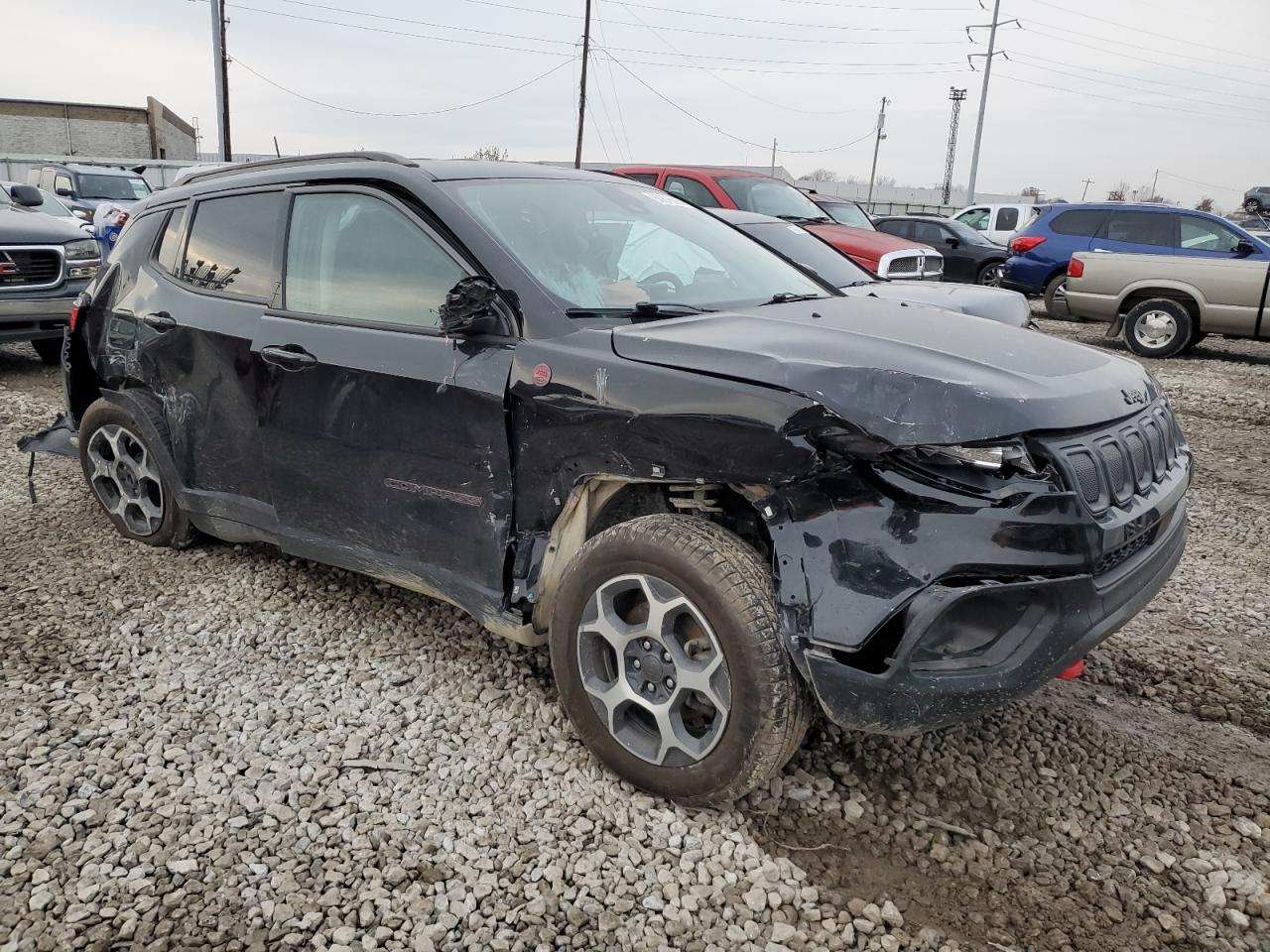 2022 Jeep Compass VIN 3C4NJDDB1NT103895 Copart auction photo, all over damage thumbnail 4