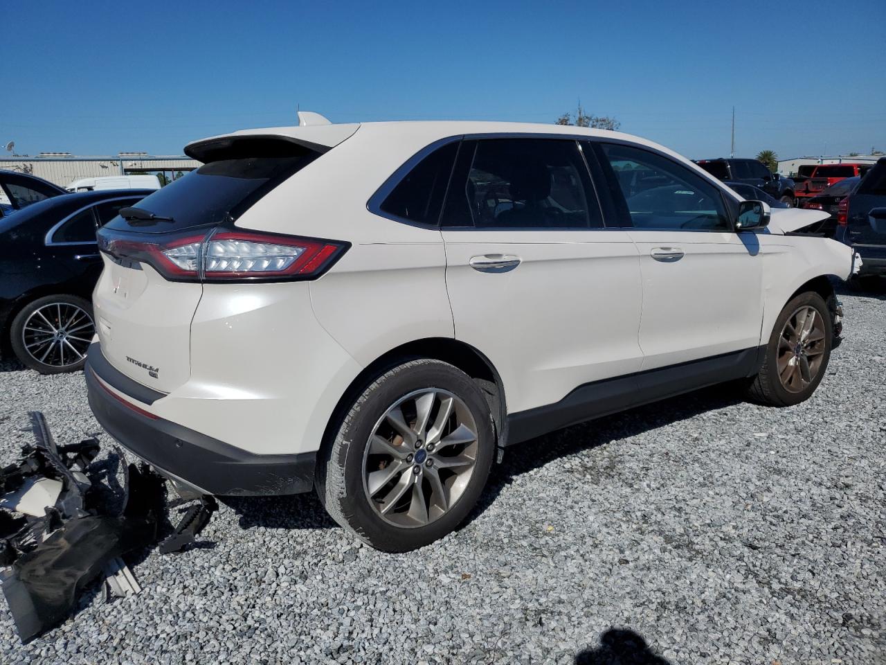 2018 Ford Edge VIN 2FMPK4K80JBB47028 Copart auction photo, front end / side damage thumbnail 3